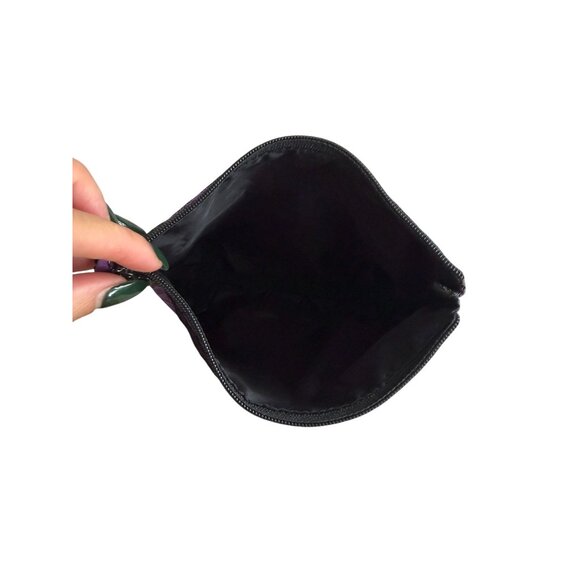 ANNA SUI Purple Black Patterned Makeup Travel Cosmetic Bag NEW NWOT - Picture 3 of 6